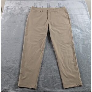 Lululemon ABC Warpstreme Pants Mens 38x29 Beige Slim Chino 5 Pocket LM5AQHS